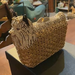 Rhinestone Dog Evening Bag